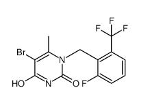5-Bromo-1-(2-fluoro-6-trifluoromethyl-benzyl)-6-methyl-1H-pyrimidine-2,4-dione|830346-48-0