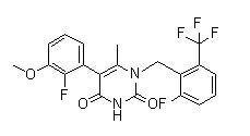 5-(2-Fluoro-3-methoxyphenyl)-1-[[2-fluoro-6-(trifluoromethyl)phenyl]methyl]-6-methyl-2,4(1H,3H)-pyrimidinedione|1150560-59-0