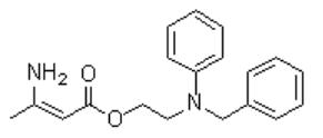 3-氨基-2-丁烯酸 2-[苯基(苯基甲基)氨基]乙基酯