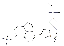 2-(1-(ethylsulfonyl)-3-(4-(7-((2-(trimethylsilyl)ethoxy)methyl)-7H-pyrrolo[2,3-d]pyrimidin-4-yl)-1H-pyrazol-1-yl)azetidin-3-yl)acetonitrile