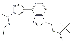 [4-[1-(1-ethoxyethyl)-1H-pyrazol-4-yl]-7H-pyrrolo[2,3-d]pyrimidin-7-yl]methyl